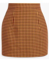 Marni - Houndstooth Tweed Mini Skirt - Lyst