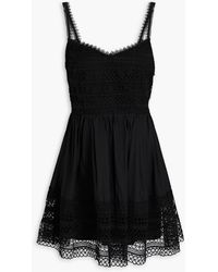 Charo Ruiz - Crocheted Lace Mini Dress - Lyst