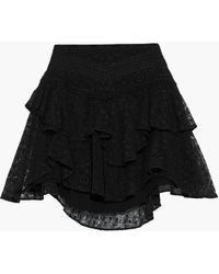 IRO - Tale Tiered Cotton-blend Lace Mini Skirt - Lyst