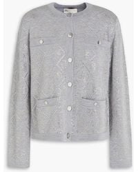 Tory Burch - Kendra Embellished Merino Wool Cardigan - Lyst