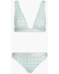 Missoni - Metallic Crochet-knit Triangle Bikini - Lyst
