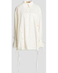 Rejina Pyo - Hollis Oversized Button-detailed Cotton-blend Shirt - Lyst