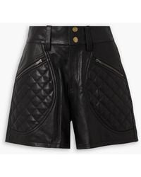 Isabel Marant - Candice Quilted Leather Shorts - Lyst
