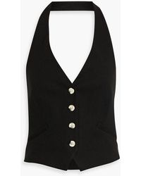 Veronica Beard - Arabella Linen-Blend Twill Halterneck Vest - Lyst