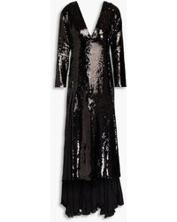 KHAITE - Rova maxikleid aus crêpe de chine mit pailletten - Lyst