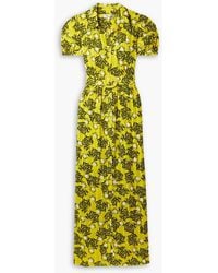 Diane von Furstenberg - Paddy Printed Cotton-jacquard Maxi Shirt Dress - Lyst