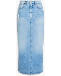 Acne Studios - Distressed Denim Maxi Skirt - Lyst