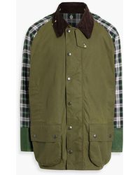 Maison Margiela - Waxed Cotton-canvas And Flannel Jacket - Lyst