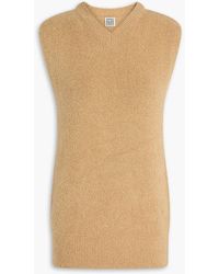 TOTEME - Weste aus bouclé-strick aus einer gerippten baumwollmischung - Lyst