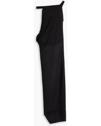 JW Anderson - One-shoulder Draped Cotton-blend Maxi Dress - Lyst