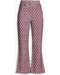 RE/DONE - 70s Floral-print Cotton-corduroy Kick-flare Pants - Lyst