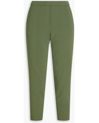 Theory - Cropped Crepe Tapered Pants - Lyst