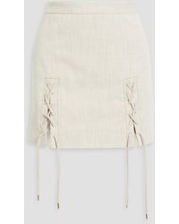 Palmer//Harding - Possibility Lace-up Cotton-blend Canvas Mini Skirt - Lyst