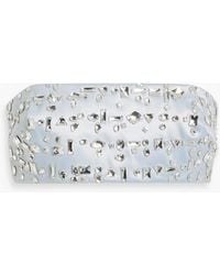 16Arlington - Blaise Strapless Crystal-embellished Satin-twill Top - Lyst