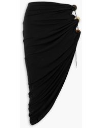 Jacquemus - Asymmetric Embellished Cutout Stretch-jersey Midi Skirt - Lyst