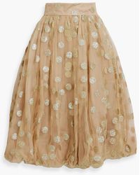 Zimmermann - Glittered Polka-dot Tulle Skirt - Lyst