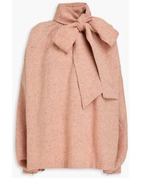 Zimmermann - Pussy-bow Donegal Wool-blend Tweed Blouse - Lyst