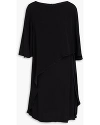 Emporio Armani - Kleid aus crêpe-satin mit rüschen - Lyst
