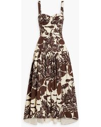 Nicholas - Drenica Belted Floral-print Linen Maxi Dress - Lyst