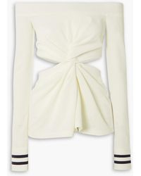 JW Anderson - Off-the-shoulder Cutout Twisted Jersey Top - Lyst