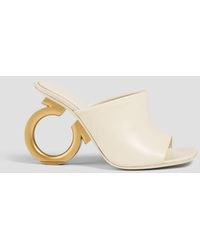 Ferragamo - Astro X5 Leather Mules - Lyst