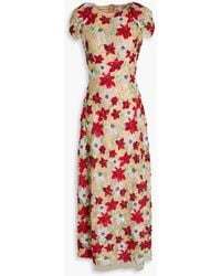 Rachel Gilbert - Thea maxikleid aus tüll mit verzierung - Lyst