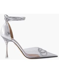 Mach & Mach - Crystal-embellished Pvc And Leather Pumps - Lyst