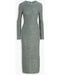 Altuzarra - Cindy Sequin-Embellished Metallic Stretch-Knit Midi Dress - Lyst