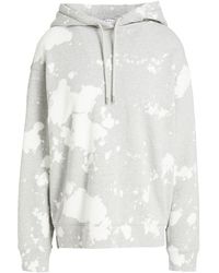 FRAME Bleached French Cotton-terry Hoodie - Grey