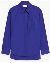 Victoria Beckham - Cutout Cotton-poplin Shirt - Lyst