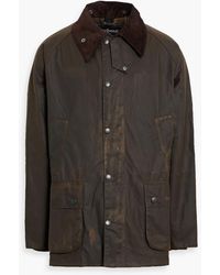 Barbour - Bedale Corduroy-Trimmed Waxed Cotton Jacket - Lyst