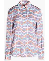 Boutique Moschino - Hemd aus seidensatin mit print - Lyst