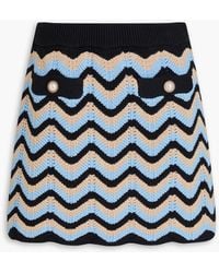 Rebecca Vallance - Tatiana Crocheted Cotton Mini Skirt - Lyst