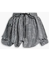 Ganni - Gingham Taffeta Mini Skirt - Lyst