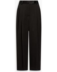 By Malene Birger - Cymbaria Pleated Satin Wide-Leg Pants - Lyst