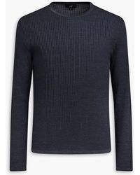 Dunhill - Slim-fit Ribbed Merino Wool And Silk-blend Sweater - Lyst