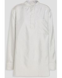 Loulou de Saison - Oberteil "isor" aus seiden-twill mit streifen - Lyst