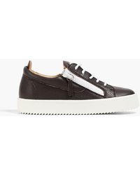 Giuseppe Zanotti - May London Pebbled-leather Sneakers - Lyst