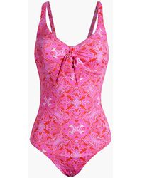 Damen Bekleidung Bademode und Strandmode Monokinis und Badeanzüge Melissa Odabash Belize Badeanzug Mit Gürtel in Pink 