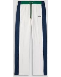 CASABLANCA - Straight-Leg Logo-Appliquéd Paneled Cotton-Jersey Track Pants - Lyst