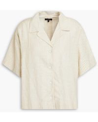 Rag & Bone - Oversized Striped Modal And Linen-blend Shirt - Lyst