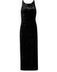 Anna Sui - Crushed-velvet Maxi Dress - Lyst