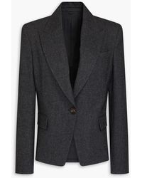 Brunello Cucinelli - Blazer aus einer wollmischung mit zierperlen - Lyst