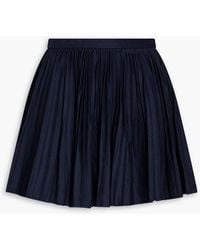 RED Valentino - Pleated Brushed Wool-blend Felt Shorts - Lyst