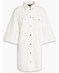 Stella Nova - Bella Embroidered Cotton Mini Shirt Dress - Lyst