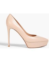 Gianvito Rossi - Dasha Leather Platform Pumps - Lyst