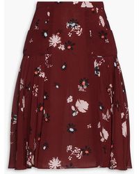 Valentino Garavani - Pleated Floral-print Silk Crepe De Chine Skirt - Lyst