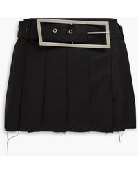 16Arlington - Nimue Pleated Wool-blend Mini Skirt - Lyst