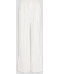 Loulou de Saison - Soler Silk And Cotton-blend Wide-leg Pants - Lyst