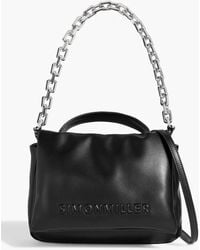 Simon Miller - Linked Turnover Mini Padded Faux Leather Shoulder Bag - Lyst